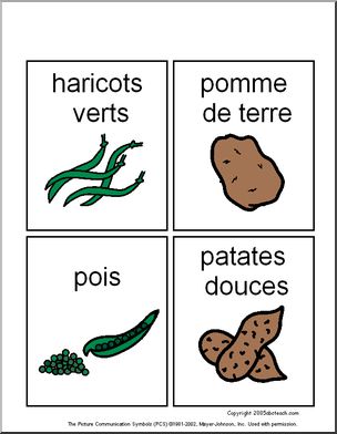 French Flashcards: Vegetables