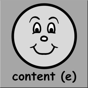 Clip Art: French: Happy Grayscale