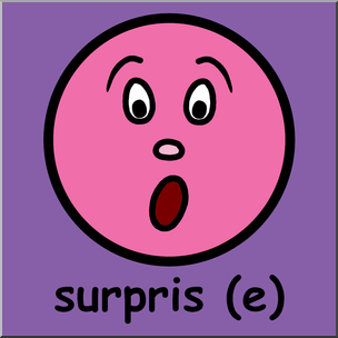 Clip Art: French: Surprised Color