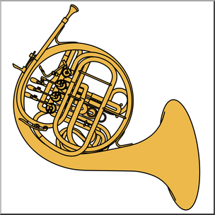 Clip Art: French Horn Color