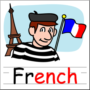 Clip Art: Basic Words: -ench Phonics: French Color