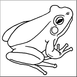 Clip Art: Frog 2 B&W