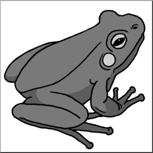Clip Art: Frog 2 Grayscale