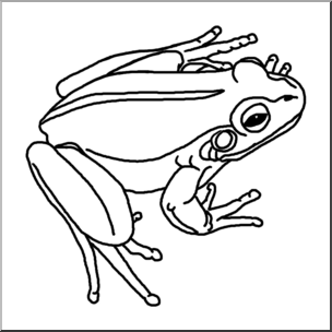 Clip Art: Frog 1 B&W