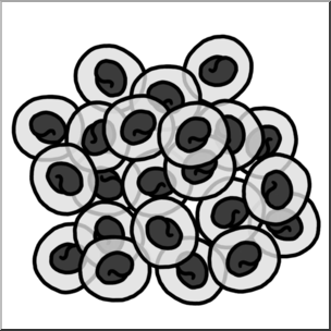 Clip Art: Frog Eggs Grayscale