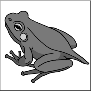 Clip Art: Froglet Grayscale