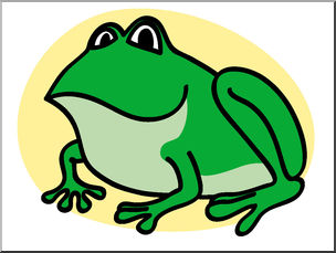 Clip Art: Basic Words: Frog Color Unlabeled