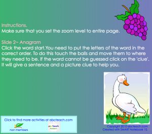Interactive: Notebook: Phonics: Letter “G” (Anagram)