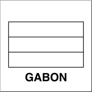 Clip Art: Flags: Gabon B&W