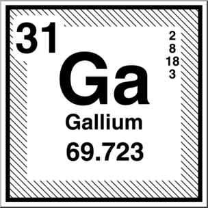 Clip Art: Elements: Gallium B&W