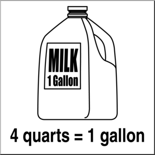 Clip Art: Weights & Measures: Gallon B&W
