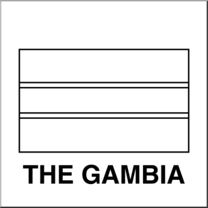 Clip Art: Flags: The Gambia B&W