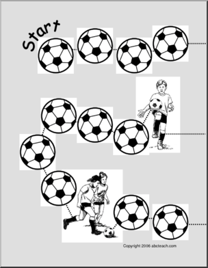 Game Board: Soccer (b/w)