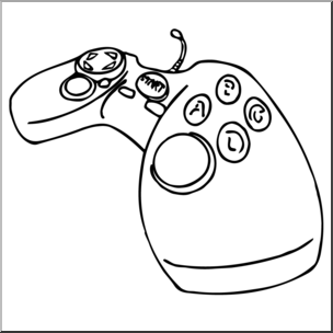 Clip Art: Game Controller B&W