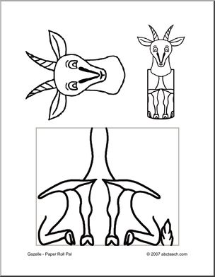Craft: Paper Roll Pal – Gazelle (preschool-elem)