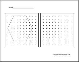 Hexagon (easy) Geoboard