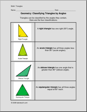 Triangles by Angle Rules and Practice