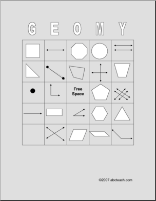 Geometry Bingo (GEOMY)