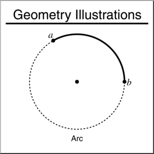 Clip Art: Geometry Illustration: Arc B&W