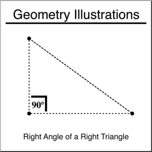 Clip Art: Geometry Illustration: Right Angle B&W