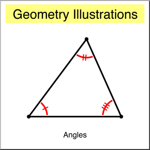 Clip Art: Geometry Illustration: Angles Color