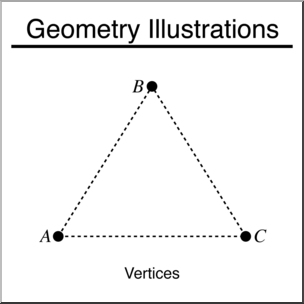 Clip Art: Geometry Illustration: Vertices B&W