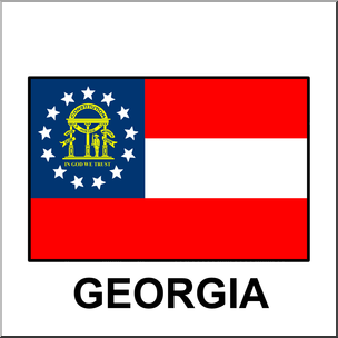 Clip Art: Flags: Georgia Color