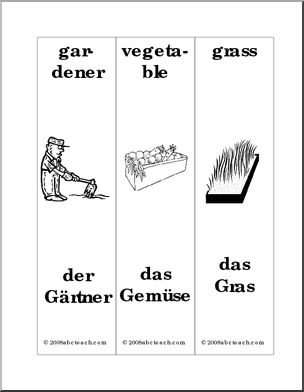 German: Bookmarks – Garden