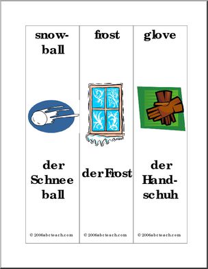 German: Bookmarks – Winter