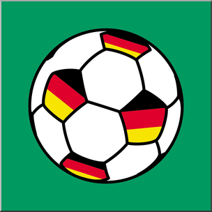 Clip Art: 2006 WC: Germany Soccer Ball Color