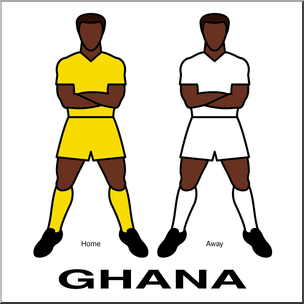 Clip Art: Men’s Uniforms: Ghana Color
