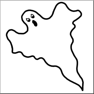 Clip Art: Ghost B&W