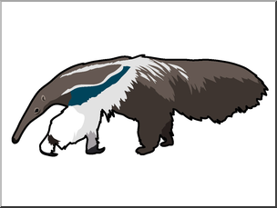 Clip Art: Giant Anteater Color 1
