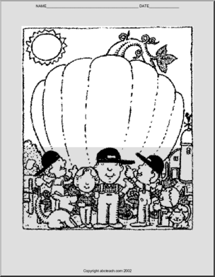 Coloring Page: Giant Pumpkin
