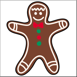 Clip Art: Gingerbread Man Color
