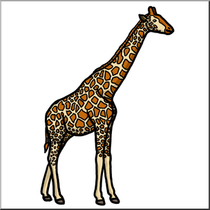 Clip Art: Giraffe Color 2