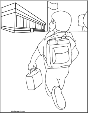 Clip Art: Kids: Back to School 2 B&W