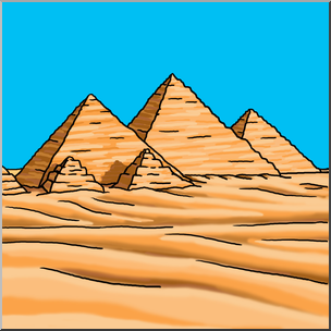 Clip Art: Giza Pyramids Color
