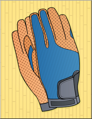 Clip Art: Racquetball Gloves 1 Color 1