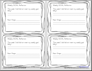 Writing Prompt – Weekly SMART Goal Reflection