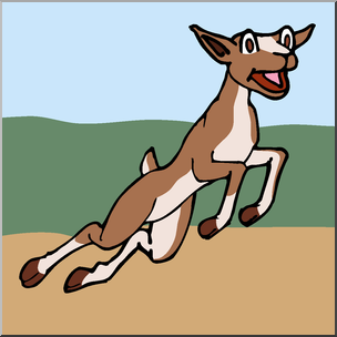 Clip Art: Cartoon Goat: Kid Color
