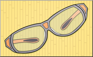 Clip Art: Racquetball Goggles 1 Color 1