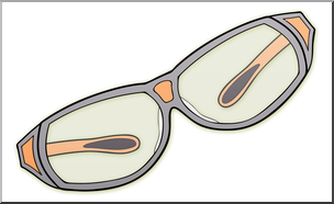 Clip Art: Racquetball Goggles 1 Color 2
