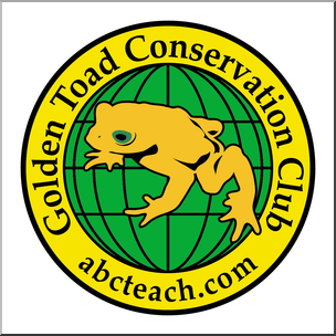 Clip Art: Golden Toad Conservation Club Logo Color