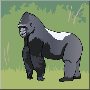 Clip Art: Gorilla 1 Color 1