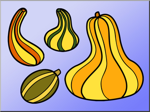 Clip Art: Gourds Color
