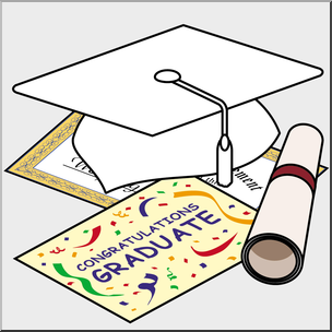 Clip Art: Graduation Illustration White Cap
