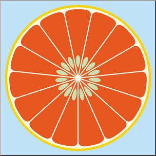 Clip Art: Fruit: Grapefruit Color