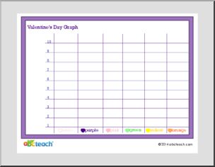 Graph: Valentine’s Day – Colored Hearts Chart