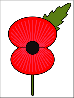 Clip Art: Poppy Graphic 2 Color I abcteach.com